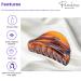 Parcelona French Vrille Small Tortoise Shell Celluloid Hair Claw Clip - No Slip Grip for Women - Made in France - Buy Online on GoSupps.com