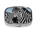 Zebra Printing 2 Compartment Small Pill Case Cute Small Pill Box Purse Pill Boxs Travel Pill Organizer for Pocket Purse and Travel Gifts