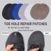 Strong Self-Adhesive Shoe Heel Repair Patches - 3 Pairs Grey | Toe Box Hole Prevention Inserts for Sneakers, Leather, Casual, and Sports Shoes - Buy Online on GoSupps.com