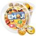 Oyoy emoji chocolate partymix set with 510g smiley chocolate lighter in a partybucket i approx. 78 chocolate valley made of milk chocolate i souvenir for children i gift i sweets 510g round can