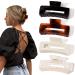 Hair Claw Clips for Women - Large Claw Hair Clips for Thick Hair Banana Claw Clip for Women Hair Accessories Strong Hold Girls French Design Jaw Barrettes Gift for Long Curly Hair Clamps(4 Packs) Amber White Clear Blac...