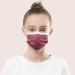 50 Disposable Face Masks Made in Germany | CE Certified | Triple Layer Filtration | Small Size (14.5cm x 9.5cm) | Bordeaux Color - Buy Online on GoSupps.com