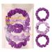 BasicSense Silk Hair Scrunchies Luxurious Mulberry Hair Tie - Skinny Large Scrunchy Set of 3pcs Purple Assortment S Purple Tone
