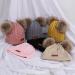 Baby Pom Pom Hat - Infant Toddler Winter Beanie Cap in Red - Buy Online on GoSupps.com