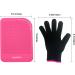 Buy Lessmon Pink Flat Iron Travel Mat & Heat-Resistant Glove | Curling Iron & Hair Styling Tool Protection | 22.9 x 16.5 cm - Buy Online on GoSupps.com