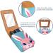 Buy Cartoon Rabbit Leather Lipstick Case - Mini Lip Gloss Organizer with Mirror for Travel | International Shipping Available - Buy Online on GoSupps.com