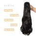 50cm Black Curly Ponytail Extensions - Gairyan Synthetic Hair Claw Clip-In Braid for Women - Buy Online on GoSupps.com