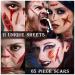 Zombie Makeup  11 sheets Zombie Tattoos  Zombie Makeup Kit  Halloween Makeup Kit  Scar Tattoo  Fake Blood Makeup Fake Scars Cuts  Vampire Makeup  Healthy Makeup for Kids  11 Sheets 67 pics Scars