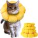 KUDES Cat Small Dog Recovery Collar, Cute Sunflower Neck Cone After Surgery, Adjustable Pet E Collar, Wound Healing Protective Cone Surgery Recovery Elizabethan Collars for Small Pets Sunflower-S(within 4lb)