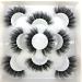 AMSDCN 5 Pairs 25 mm 3d Mink Lashes Bulk Faux with Custom Box Wispy Natural Mink Lashes Pack Short Wholesales Natural False Eyelashes (ML-02)