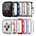 10 Pack Case for Apple Watch Series 3/2/1 38mm with Tempered Glass Screen Protector BHARVEST High Definition Scratch Resistant Hard PC Bumper Cover for Apple Watch Accessories (10 Colors 38mm) Black/Blue/Rose Gold/Leopard/Cow/White/Pink/Red/Purple/Clear 3