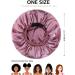 Satin Silk Purple Hat Hut Bonnet - Adjustable Double Layer Sleep Cap for Curly Hair Women - Pattern Design - One Size - Buy Online on GoSupps.com