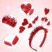 Minkissy 2 Pieces Heart Hair Tillettes - Valentine's Day Headband for Women & Girls | Perfect for New Year & Christmas Photo Props - Buy Online on GoSupps.com