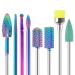 MAQUITA Nail Drill Bits Set 8pcs Electric Manicure Set 3/32" Tungsten Steel Electric Nail Drill Kit Electric Nail Files Manicure Pedicure Home Salon Use