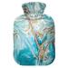 Marble Hot Water Bottle with Cover Hot Water Bottles for Pain Relief Hand Feet Heat Pack for Menstrual Cramps 1L