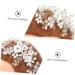 Ipetboom Flower Rhinestone Hair Comb Floral Headpiece Bride Hair Clip Creative Hair Comb Bridal Hair Decor Floral Hair Clip Rhinestone Side Comb Tiara White Plastic Pearl Women's Wedding - Buy Online on GoSupps.com