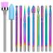 Uraqt 11 pieces of electric nail cutter bits set professional cuticle grinding head set bit nail miller attachments set for electrical nail file manicure pedicure nail care multicolored/b