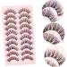 minkissy 10 Pairs Dd Volume False Eyelashes Strip Lashes Women Fake Natural Eyelashes 25 Mm Lashes Colored Eyelashes Cosmetic Eyelashes Colored Lashes Makeup Eyelashes Girl Supplies Fluffy - Buy Online on GoSupps.com