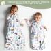 Lictin Baby Sleeping Bag 0.5 Tog - Adjustable 2pcs Baby Swaddle Sack for Infant Toddler 18-36 Months - Wearable Blanket Sleeping Sack - Buy Online on GoSupps.com