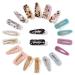 SOMIER 20PCS Acrylic Resin Geometric Hair Clips Colorful Shining Leopard Marble Pattern Alligator Clips for Women Girl Party Daily Hair Styling