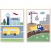 Pictaloo 5 Set Sweet Vehicle Pictures | Kids Room Decor for Boys | Childrens Baby Posters - DIN A4 Murals Without Frames - Buy Online on GoSupps.com
