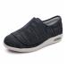 NVBHOF Diabetic Shoes for Men Swollen Feet Adjustable Diabetic Shoes Comfy Orthopedic Footwear Non Slip Widening for Elderly Swollen Feet Plantar Fasciitis (Color : Dark Grey Size : 12)