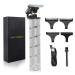 Ufree Hair Trimmer, Cordless Trimmer for Men, Beard Trimmer for Men, Electric T Blade Liners Outline Edgers Shaver 0mm Bald Zero Gap Grooming Kit with Guide Combs (Silver)