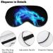 Silk Sleep Eye Mask - Adjustable Strap Black Blue Fire Dragon Art - Perfect for Men & Women Nap Yoga Meditation - 1 Count - Buy Online on GoSupps.com
