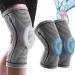 2PCS Ultra Elite Knee Brace Compression Sleeve with Side Stabilizers for Knee Pain (L)