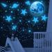 Glow in The Dark Stars Stickers - 603 Pcs Planets Solar System Wall Decals for Boys Nursery Bedroom - Blue - Buy Online on GoSupps.com