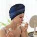 Hair Towel Wrap - Quick Drying Turban with Button | Retro Blue Glitter Hair Drying Towel - Buy Online on GoSupps.com