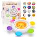 Cldy Baby Teething Ring - Rudder Grasping Toy - Teething Aid Nursing Accessories for 3+ Months Babies comes with 12 cards - 24 patterns - Rotating toys shake fidget spinner