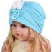Qhome Girls Chunky Double Flower Beanie Kids Hat Turban - White - Buy Online on GoSupps.com