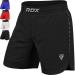 RDX MMA Shorts for Training & Kickboxing  Fighting Shorts for Martial Arts, Cage Fight, Muay Thai, BJJ, Boxing, Grappling X-Large Black