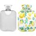 Watercolor Lemon Heat Bottle with Cover - 2L Hot Water Bag for Pain Relief Headaches & Back Pain - Buy Online on GoSupps.com