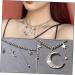 Holibanna Silver Dainty Necklace 1pc Star Moon Necklace Decor Rhinestone Necklace for Women Exquisite Girl Necklace - Buy Online on GoSupps.com