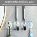 MSTECO 8-Piece Toothbrush Holder Set | Suction Cup Toothbrush & Razor Bracket | No-Punch Bathroom Organizer in White - Buy Online on GoSupps.com