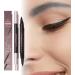 Eyebrow Pen Waterproof 2in1 Eyebrow Pen Long Lasting Eyebrow Pen for Women and Girls Beauty Cosmetics Dating Party Meeting Makeup - Buy Online on GoSupps.com