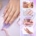 Rechoo Liner Nail Gel Polish-10ML*2 White & Purple Pearl Shimmer Glitter Gel Nail Polish for Fineliner Nail Art French Manicure Nail Polish Shellac Color Gel with thinner Brush E-2-Purple & White - Buy Online on GoSupps.com