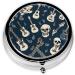 Buy Mexican Skull Printed Mini Round Pill Box - 3 Compartment Travel Pill Organizer for Home & Office - Buy Online on GoSupps.com
