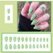 24pcs St. Patrick's Day Lucky Press on Nails Lucky Clover Fake Nail Green Medium Square Coffin Nails Press on Nails Coffin Shape Nails - Buy Online on GoSupps.com