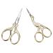 AQUEENLY Embroidery Scissors, Stainless Steel Sharp Stork Scissors for Sewing Crafting, Art Work, Threading, Needlework - DIY Tools Dressmaker Small Shears - 2 Pcs ( 3.6 Inches, Gold)