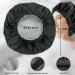 Reusable Waterproof Black Shower Caps for Women - Stay Dry in Style! - Buy Online on GoSupps.com