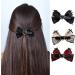 AJOIDR Lace Hair Clip Bow Balletcore Large Bow Heart Flat Clip Balletcore Hairpin Bow Elegant Hair Clip for Bunches Black - Buy Online on GoSupps.com