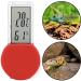 Reptile Terrarium Thermometer & Hygrometer - Digital LCD Temperature & Moisture Meter with Suction Cup for Pet Habitat (Red) - Buy Online on GoSupps.com