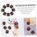 KALLORY 8pcs Painting Brush Drawing Art Supplies Stain Sponge Brush Eyeshadow Sponge Applicator Wood Black 4X3cm - Buy Online on GoSupps.com