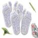 MineUp 2 pairs foot reflex zones socks reflex zone socks with massage tools cotton foot reflex zones sock pressure point sock reflexology socks acupressure socks for foot reflex zones massage (35-39)