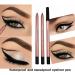 Custom Dual End Adhesive Liquid Eye Liner Pen Delineadores Winged Instant Eyeliner Durable And Sweatproof Eyeliner Face Make up (Black One Size) 1 count (Pack of 1) Black - Buy Online on GoSupps.com