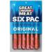 Summer Sausage Sticks Bulk Box - 6 x 150g Six Pac by Great Canadian Meat Meat Snacks Bulk Smoked Sausage Sticks Box For Carnivores. Perfect For Snacking Gluten Free High In Protein - Buy Online on GoSupps.com