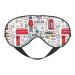 I Love London Print Adult Unisex Sleep Eye Mask Light Blocking Adjustable Smooth for Deep Rest